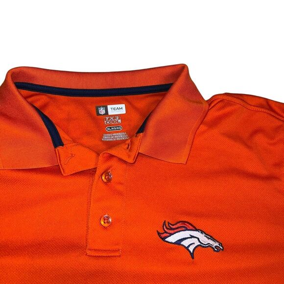 Denver Broncos Polo Shirt Size XL TX3 Cool Short Sleeve NFL Team Apperal Shirt - Picture 3 of 10